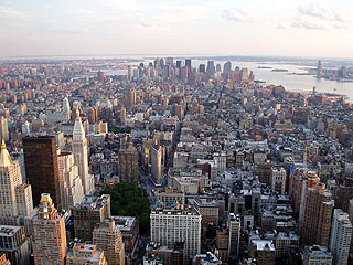 View of the NYC buildings via the Empire State Building