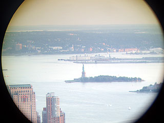 View of the Statue of Liberty from that quarter thingy above