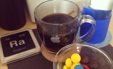 Coffee, water, & m&m mega = afternoon dessert/snack ^_^ #caffeine #sweets #applehqwares