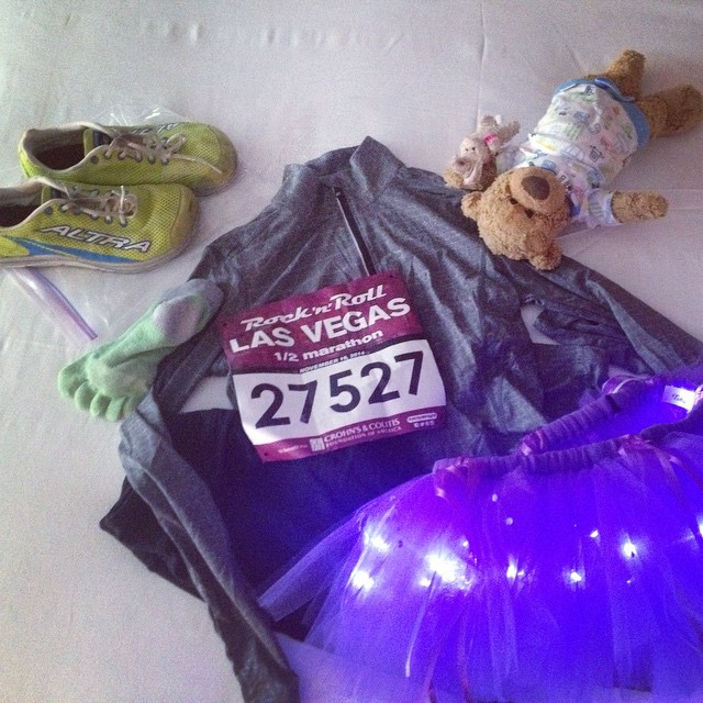My race outfit. I'm 5 yrs old. lol #tutuglam #altra #zerodrop #injinji #RnRLV #StripAtNight