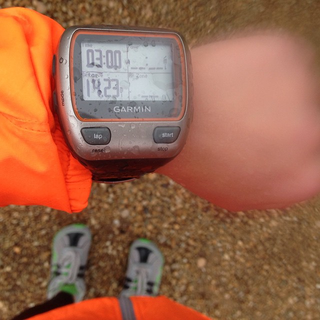 Sunny 4.5mi trail run yesterday, soggy 14mi on road today. 18 weekend miles done! #altra #zerodrop #lamarathon #training