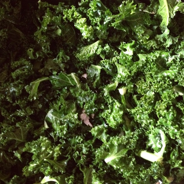 Making Kale chips. Thanks to my sis @runtricpa for the recipe :) #healthyish #snack