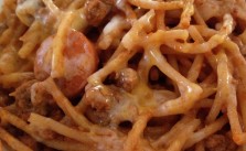 Whole wheat spaghetti, Filipino-style. My Carbo-load for #LAMarathon #filipinofood