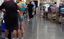 No one should make fun of what Walmart shoppers wear. Spotted at Costco. #Costco #nofilters