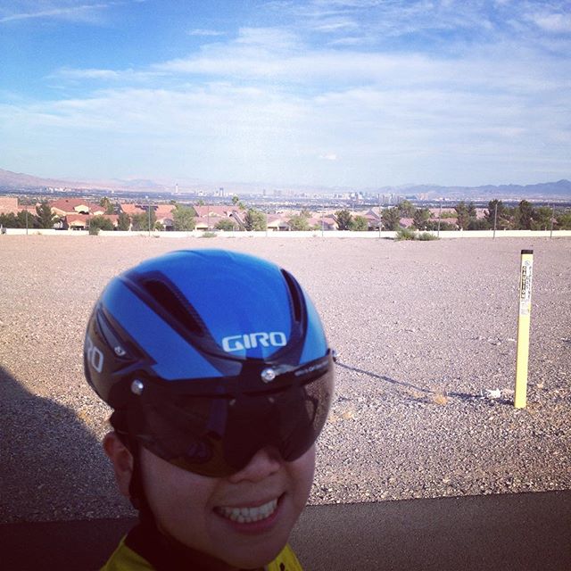 Selfie pit-stop on my midweek ride! #triathlon #training #lasvegas