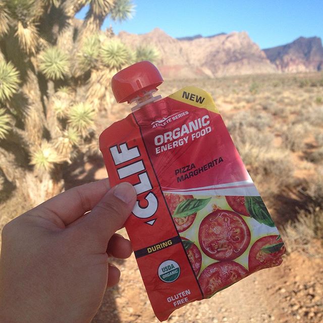 Tastes like pasta sauce ;) At least no GI probs! #clifshot #backcountry50km #training [instagram]