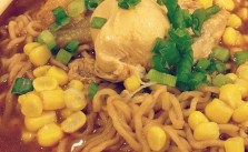 Instant ramen noodles + homemade broth & toppings = yum #supper [instagram]