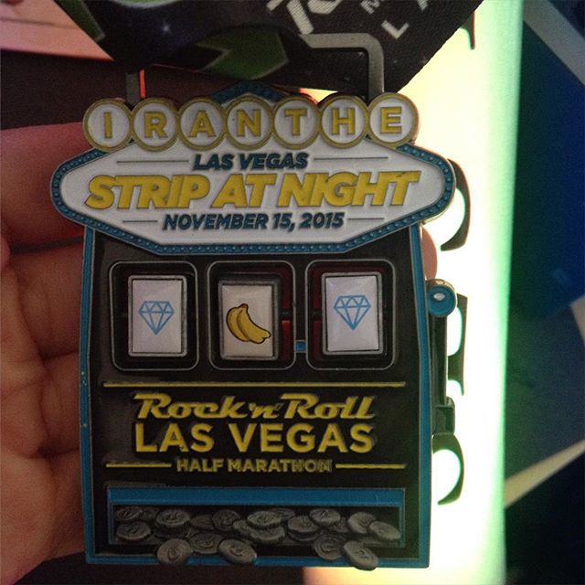 No triple diamonds. I can't win at slots anywhere in Vegas! lol #RnRLV #stripatnight #sweetmedal [instagram]