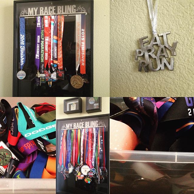 Boxed 10+ yrs worth of #racebling  to make room for next 10! #30daymochallenge #masterorganizing [instagram]