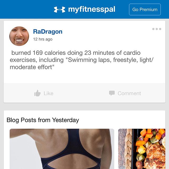 When MyFitnessPal gives it to you for real. I promise I was pushing it at Time Trials last night! #swimming #swimLV #IM703SantaCruz [instagram]
