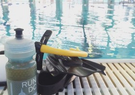 Had some consistent lap splits today! It helped that my lane mate & I paced each other. #teamwork #swimLV #triathlon #training #nuunlife [instagram]