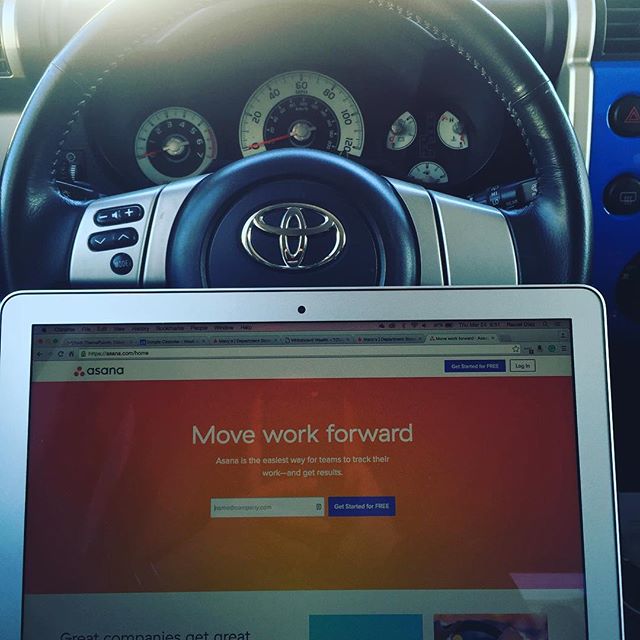 A different kind of off-site today! Don't worry, I'm parked, but forget to bring my @karmawifi +_+ Found free wifi tho. #butwheresmycoffee #mobileoffice [instagram]
