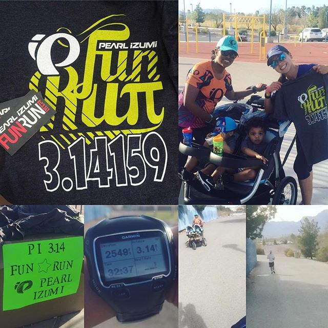 Happy #PiDay! Brought Dad to a #pearlizumirun & he enjoyed it + his free shirt lol.  Thanks to #PearlIzumi ambassador, Monica, for organising #pifunrun #lasvegas #beyondvegas [instagram]