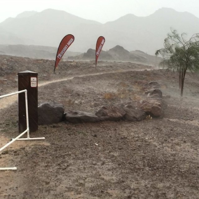Hail happened. Wheeee. #desertdash #beginnersluck55k #ultrarunning [instagram]