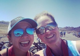 Winds today, which reached 25mph, didn't stop us! It did slow us down tho. Lol. Still, I PR'd my Oly distance (it's not even my A, B, or C race) & my friend completed her 1st Oly tri under these tough conditions! #olympicdistance #IM703SC #training #nuunlife [instagram]