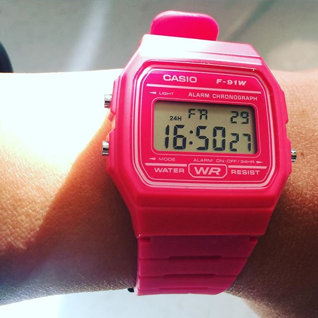 What time is it? Oh still working lol. I found my watch for @iteachlv 80's party tomorroz #fbf #casiodigital [instagram]