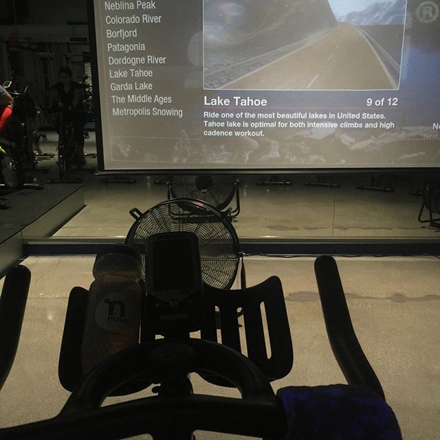 Looks like we're riding Tahoe today! #spinning #cyclecorps #triathlontraining [instagram]