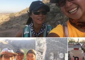 Friends, fossils, & trail fun! It was about 100°F in the shade, eek. #nuunlife #heattraining #trailrunning #runyonusa [instagram]