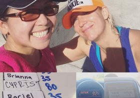Sweatfie w/ @iteachlv & my starting weight for clean squat! Day 2 of #CrossFit done! #nuunlife #CTechCrossfit #crosstraining #IM703stacruz [instagram]