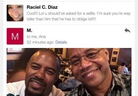 When your big bro spots Cuba Gooding Jr. & emails you, then you egg him on to take a selfie…  #cubagoodingjr #awesome #socal [instagram]