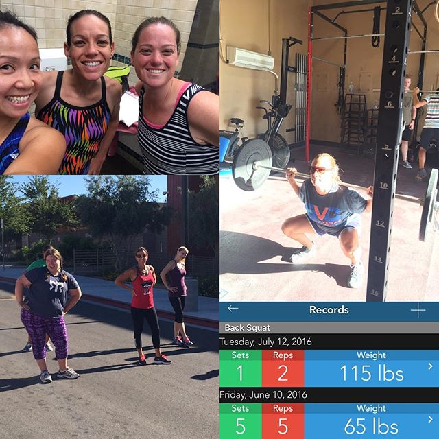 Had a pre-swim selfie, 1,300m long course workout, followed by back squat PR at #WTechCrossFit ...all before 8:30am  #nuunlife #triathlontraining #crossfit #gainz [instagram]