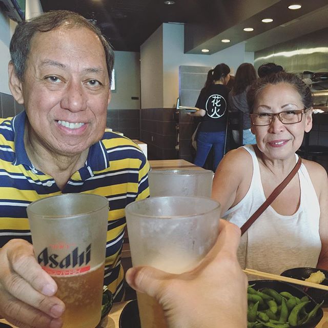 Five continents, 27+ countries visited/lived, 3 foreign gov't uprisings (they didn't incite ;)), 6 children, 2 sons-in-law, 1 daughter-in-law, 5 granddogs, & married for 44 years! Happy Anniversary, mum & dad! @marielilies @runtricpa @swayray @amandadrifts @jeremiel5 @jeandiaz88 [instagram]