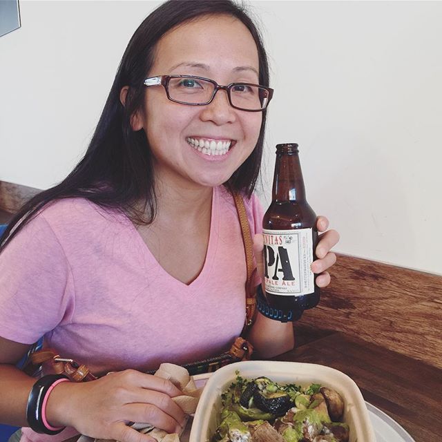 A 9hr drive, then picked up my packet for Sunday's race, and finally enjoying supper with sis! #trisantacruz #lagunitas [instagram]
