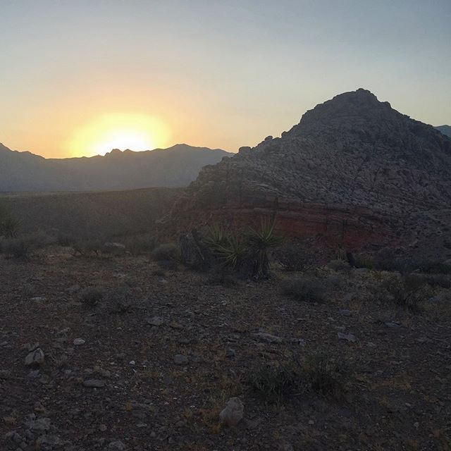 Hot sunset run organized by @iteachlv with the usual suspects #trailrunning #trailjunkie #nuunlife [instagram]
