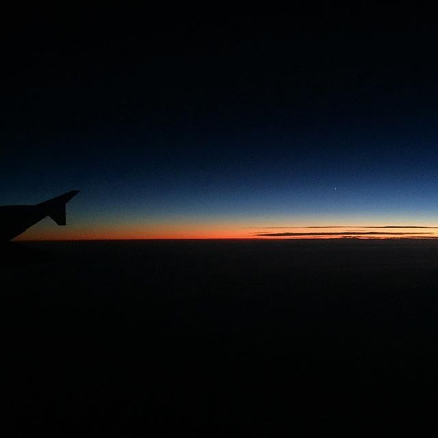 Post-sunset view from the stratosphere. #virginamerica #vxexperience [instagram]