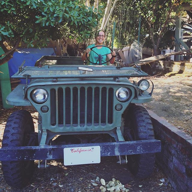 I promise I didn't get my bro-in-law's 1945 #Jeep #willys stuck in this spot  #classicjeep #vintagejeeps #jeepwillys [instagram]