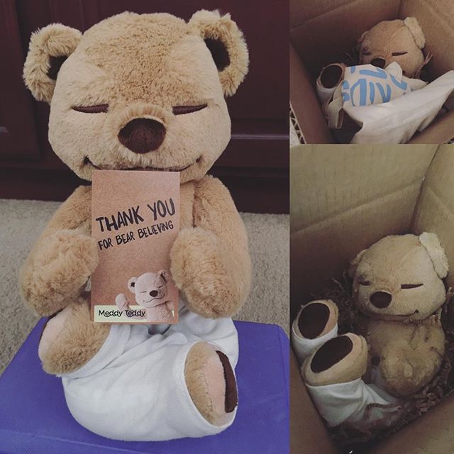 Love what arrived in the post today! My own @meddyteddy #yogabear :) Glad to have helped fund this #indiegogocampaign #morefriends #bears [instagram]