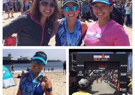 Crazy lady running through the 70.3 finish, oh wait, that's me  My first ever 70.3!! Glad that my sisters were there for support!  #medalmonday #nuunlife #im703santacruz #ironman703 #triathlon [instagram]
