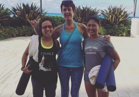 Instead of cheese, you say, Yoga! :) Wonderful class this morning with Crystal. Waves lapping helped with easing tension, too. #paradise #yoga #hawaii [instagram]