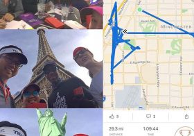 A wonderful morning spent with #TeamNuun's @georgeokinaka @kevlv & fellow #nuunbassador @bloom2b handing out gift cards to the homeless for #NuunLasVegasSantaProject my 920xt was messing up. lol we only did 5.7mi #nuunlife #running #blessed #garmin [instagram]