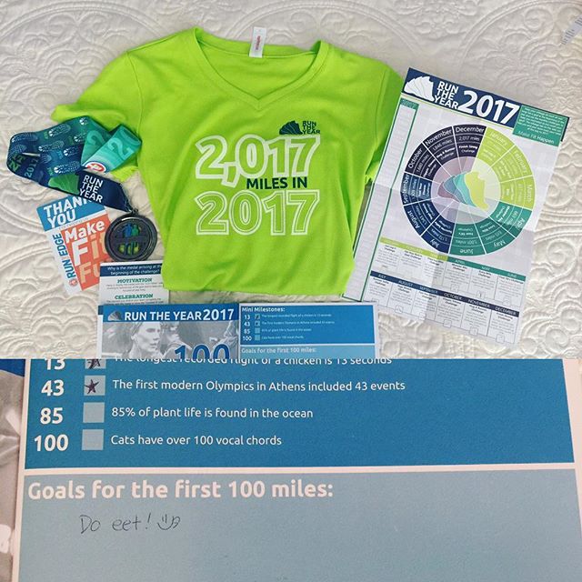 Finally got to fill out my #runtheyear2017 booklet! 46mi thus far (not incl. mileage later). Goal for Jan: Do eet! lol #rty2017 #racewithbase #nuunlife #running #ultratraining [instagram]