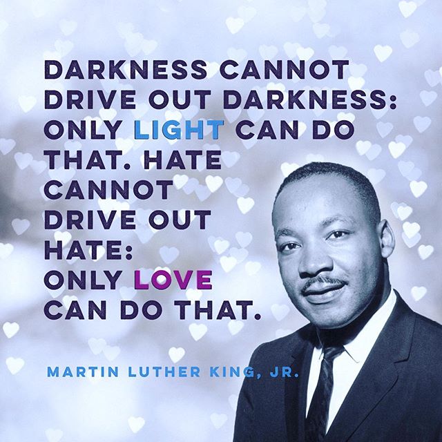 This. Today and everyday. #mlkjr #light #love #forgiveness #peace [instagram]