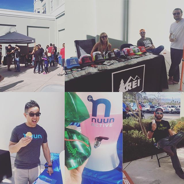Fun times volunteering at @rei Ready, Set, Ragnar! yesterday. Rep'd @desertdashtrailraces & @nuunhydration . Also celebrated @georgeokinaka's birfday! #nuunlife #officialtrailjunkie #reicoop [instagram]