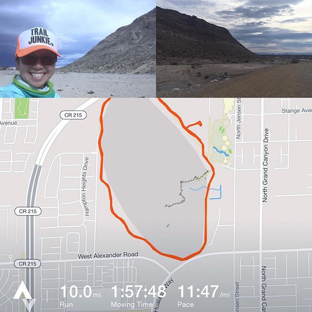 Survived 4 1/2 loopy loops at Lone Mountain. O_o It was part-mental and part-heat training... ^_^ #nuunlife #ar50mile #ultratraining #taur #trailjunkie [instagram]