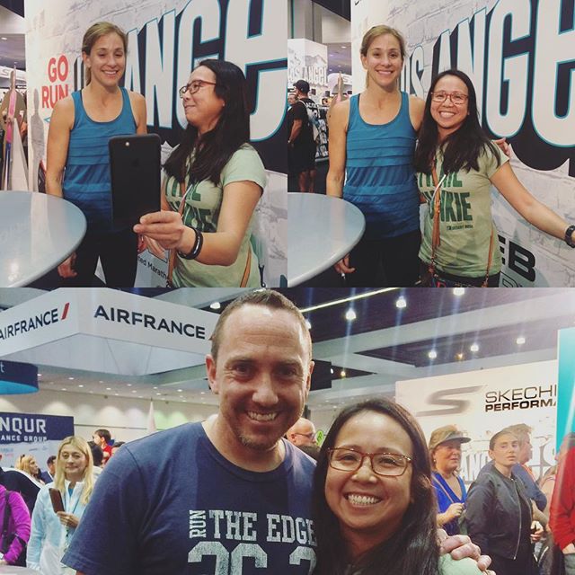 I probably sounded like a stalkerish-fangirl but I don't care! I got to #facebooklive w/ @karagoucher & bonus, got to tell @adamgoucher I was a 2x #RunTheYear participant. Awesome afternoon at #LAMarathon expo. #myLAmoment [instagram]