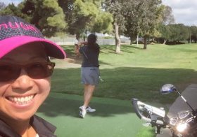 Was a lovely morning playing 18 holes. It's been 7 years since I last played golf. My sis shot 10 strokes less than I did.  #nuunlife #golfingday #crosstraining #triplebogeysallday [instagram]