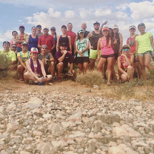Monday evenings are for desert trail running w/ friends. Then at the peak, we had a moment of silence for those who tragically passed on 9/11. [instagram]