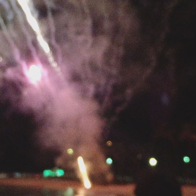 When we were *this close* to the fireworks display on the beach! 😎#tbt [instagram]