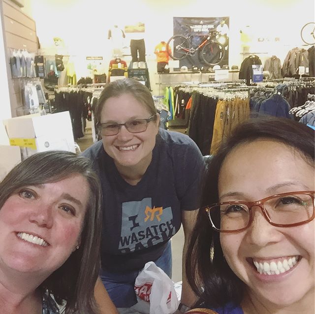 Excited to see these ladies at packet pickup and to race my penultimate Tri of the season tomorroz! Let's rock it, grrrls! [instagram]