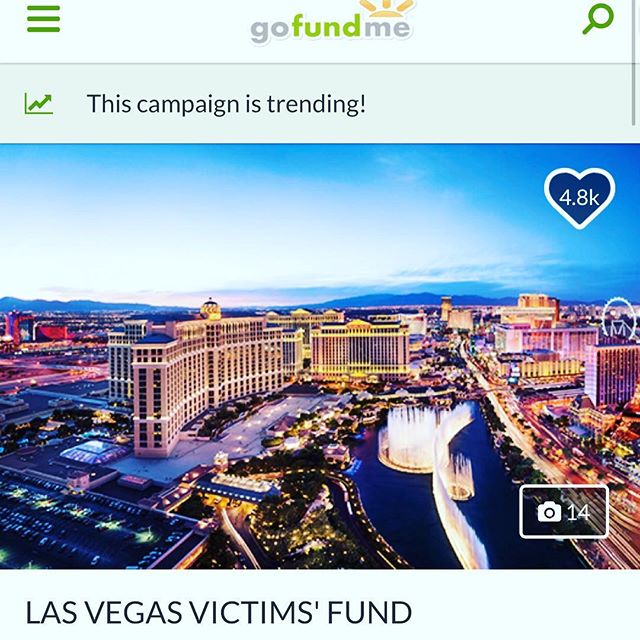 If you're not local and can't donate blood, please consider giving to the official fundraiser. Link in bio. #prayforvegas [instagram]