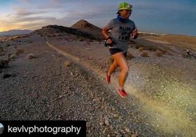 Monday night’s new trails & city lights. Thanks for the photo @kevlvphotography #trailrunningvegas [instagram]