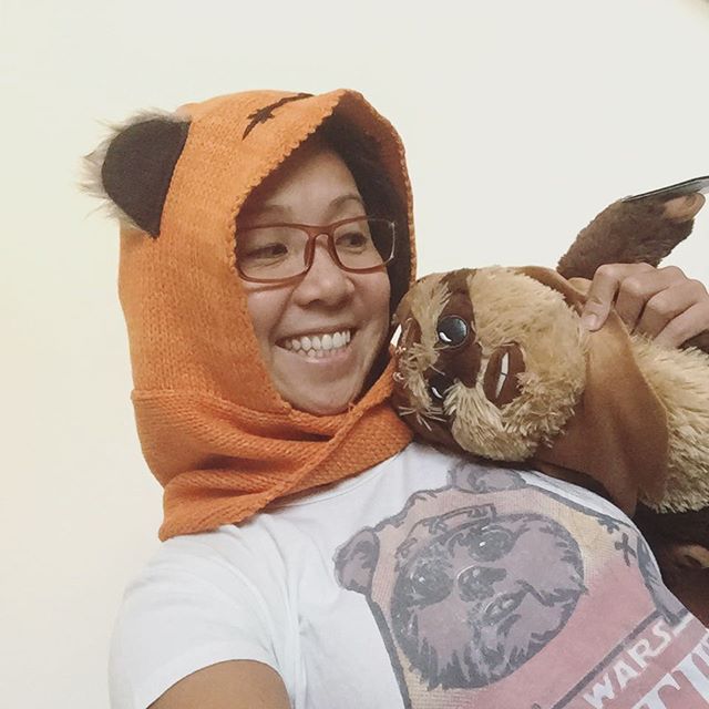 I’m dressed as an advocate for Ewok rights.  Happy Halloween! Or, Tuesday. #starwars [instagram]