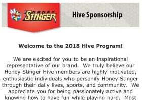2018 will be a kickarse season! Humbled & stoked to be welcomed into the @honeystinger Hive #hshive [instagram]