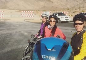 This morning’s ride with some #lasvegaslasses was brought to you by Mr. Furry McSpider 😎 [instagram]