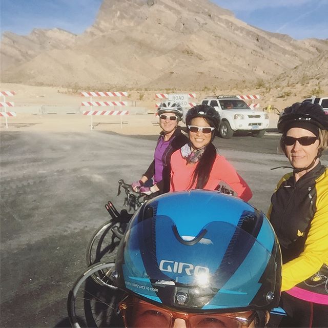 This morning’s ride with some #lasvegaslasses was brought to you by Mr. Furry McSpider 😎 [instagram]