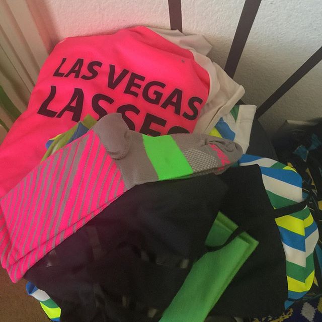 Look how neatly I prepared my bike kit last night for this morning’s ride... which I missed thanks to sleeping through my alarm 🤣 #LVL #VegasLassesRide [instagram]
